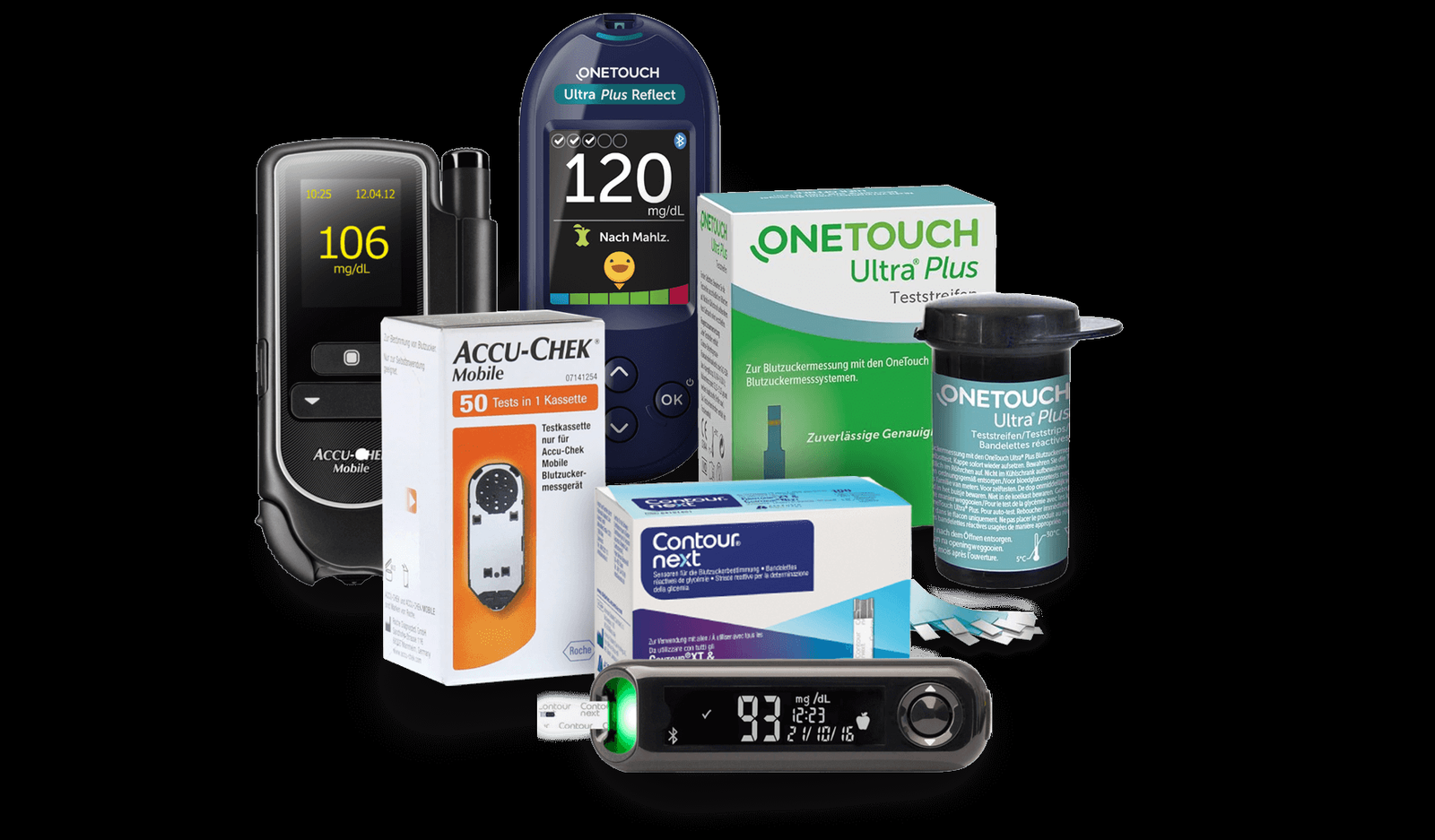Diabetes-Produkte und medizinische Informationen